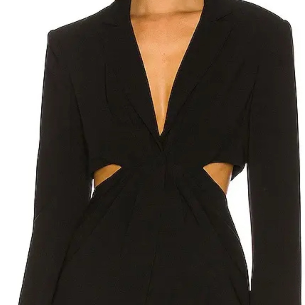 Cinq à Sept Black Long Sleeve Cut-Out Dress sexy size 4